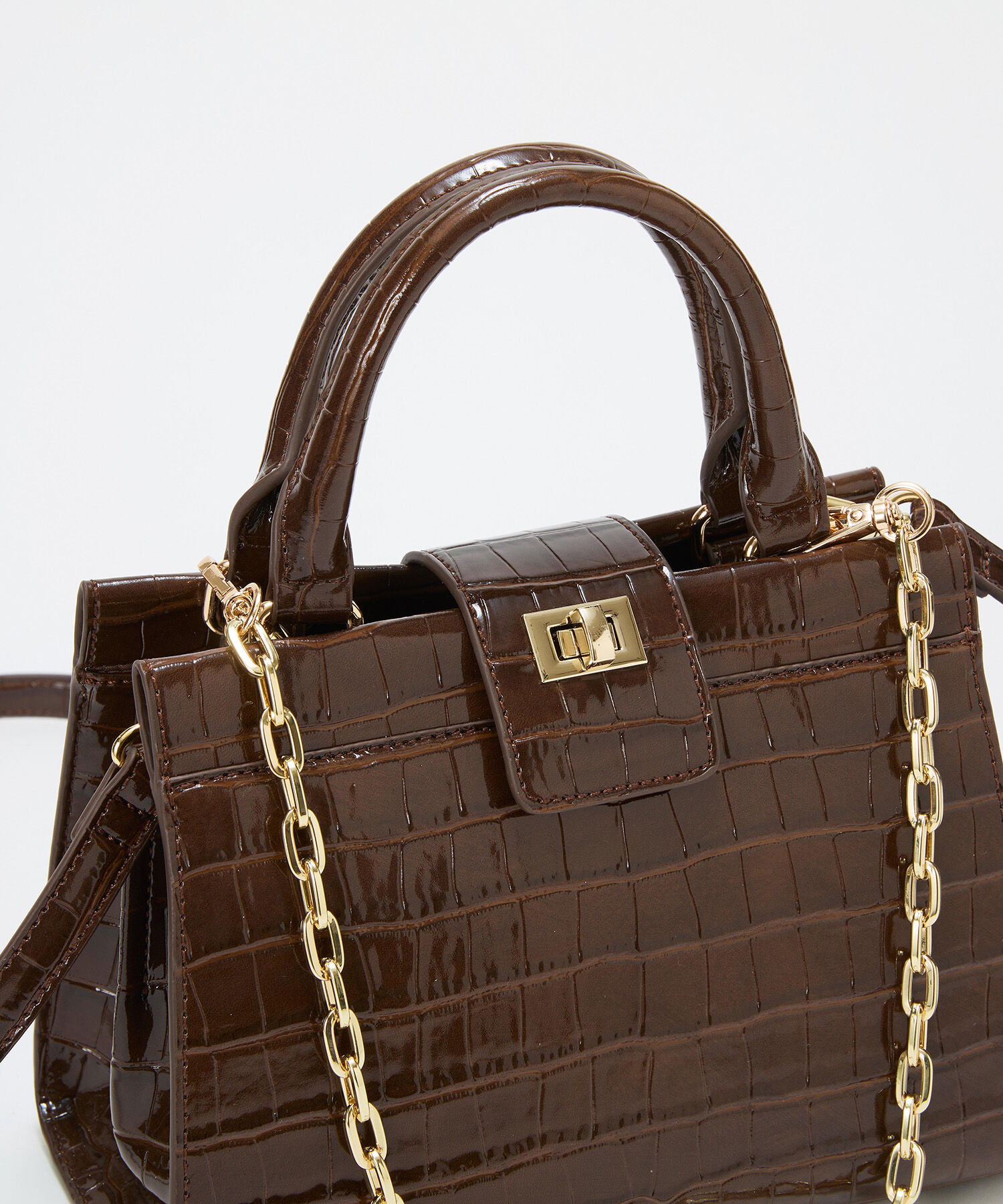 TOPKAPI TREASURE「【TREASURE TOPKAPI】クロコ エナメル 2way ハンドバッグ」|トートバッグ|