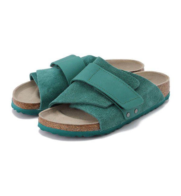 BIRKENSTOCK「【ビルケンシュトック】キョウト/ダークティール スエードレザー/サンダル レディース/KYOTO」|サンダル|グリーン系その他