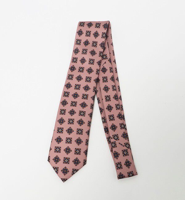 UNITED ARROWS「＜ERRICO FORMICOLA＞スクエア プリント ネクタイ」|ネクタイ・蝶ネクタイ|LT.PINK