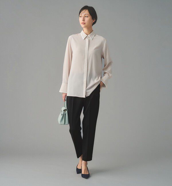 UNITED ARROWS「SPONGY タック テーパードパンツ」|スラックス|