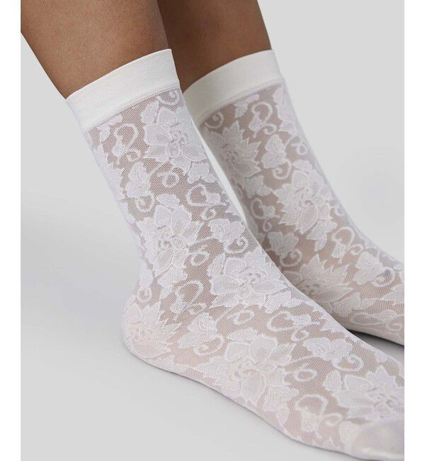 EMMEL REFINES「＜SWEDISH STOCKINGS＞Lily レースソックス＜ Select by EMMEL REFINES ＞」|ソックス|OFF WHITE