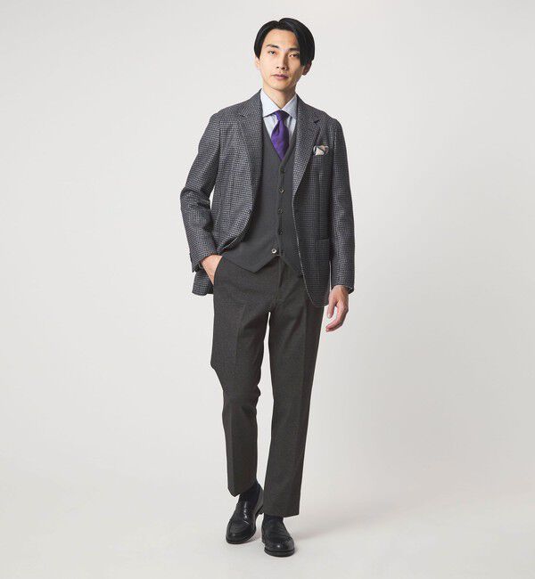 UNITED ARROWS green label relaxing「エブリット TRPU ジャカード ジャージー スタンダード イージー スラックス -ウォッシャブル・ストレッチ-」|スラックス|