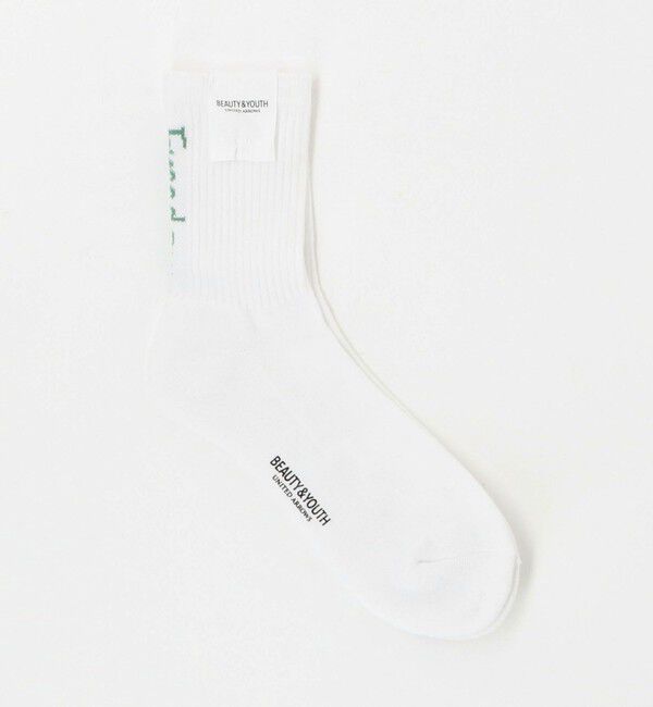 BEAUTY&YOUTH UNITED ARROWS「フリーダム スタンダード ロゴ ソックス」|ソックス|WHITE