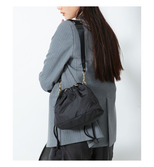 Demi-Luxe BEAMS 「sita parantica / 別注 巾着 ショルダーバッグ」|トートバッグ|BLACK