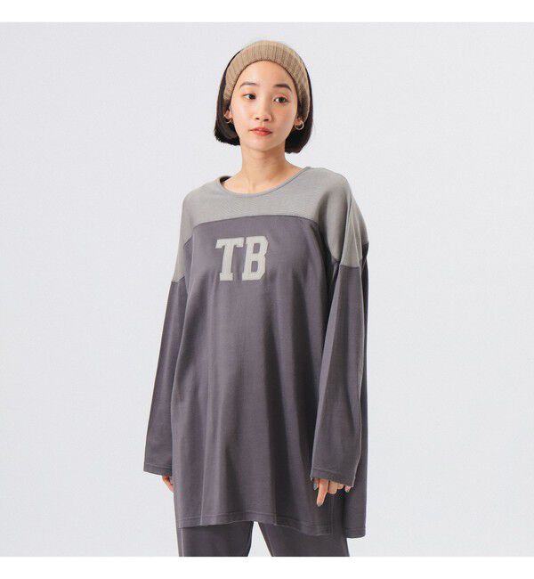 BEAMSBOY「ロゴ フットボール ロングスリーブ Tシャツ」|Tシャツ・カットソー|GREY