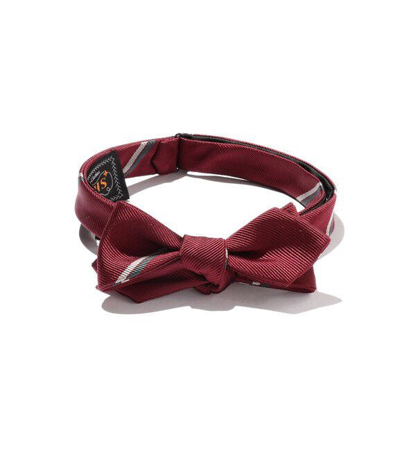 BEAMS PLUS「BEAMS PLUS / Silk Bow Tie Wide Regimental」|ネクタイ・蝶ネクタイ|WINE