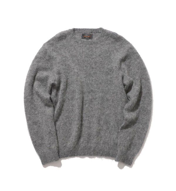 BEAMS PLUS「ストレッチ モヘヤ クルーネック ニット」|ニット・セーター|GREY