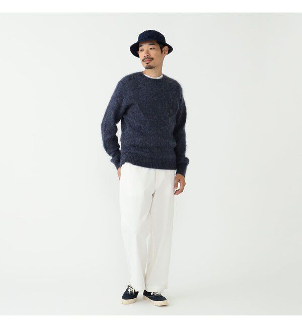 BEAMS PLUS「ストレッチ モヘヤ クルーネック ニット」|ニット・セーター|