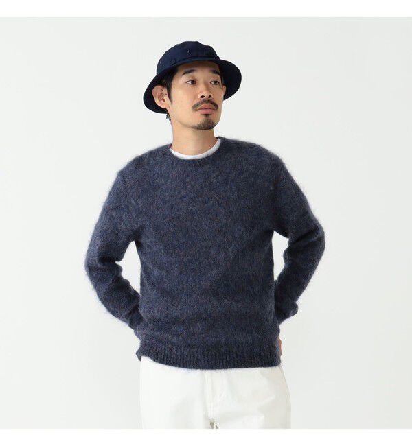BEAMS PLUS「ストレッチ モヘヤ クルーネック ニット」|ニット・セーター|