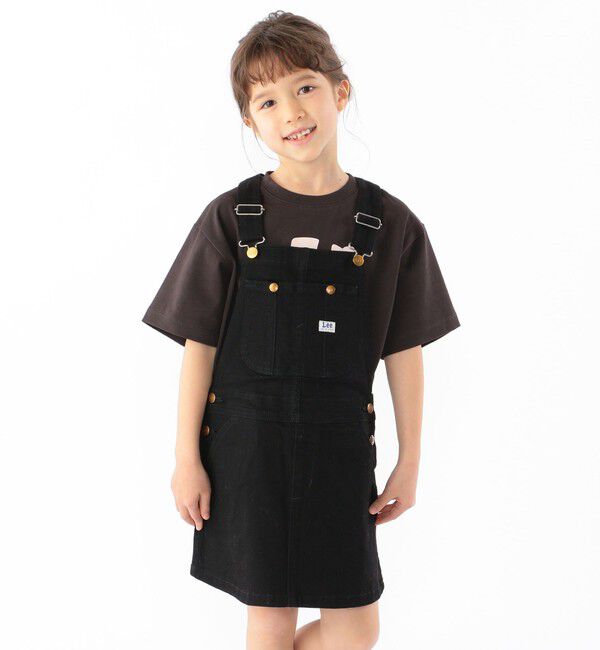 SHIPS KIDS「Lee:デニム オーバーオール スカート(100～120cm)」|スカート|ブラック
