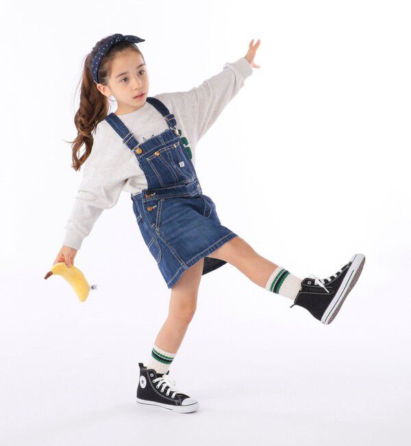 SHIPS KIDS「Lee:デニム オーバーオール スカート(100～120cm)」|スカート|