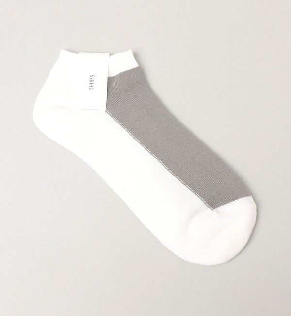 SHIPS「SHIPS: 2トーン アンクルソックス」|ソックス|ホワイト