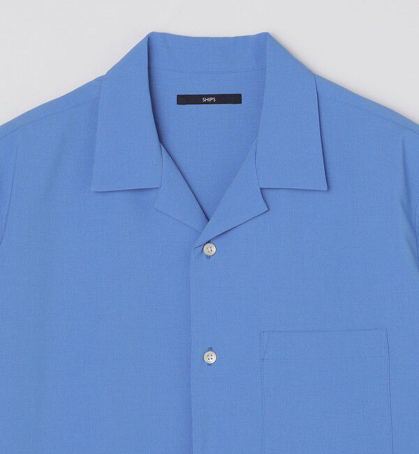 SHIPS「SHIPS: MADE IN JAPAN ドライタッチ オープンカラーシャツ 23SS」|シャツ・ブラウス|
