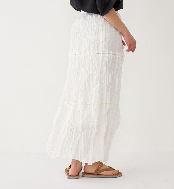 SHIPS Colors 「SHIPS Colors:〈洗濯機可能〉ハシゴレース クリンクル スカート」|スカート|