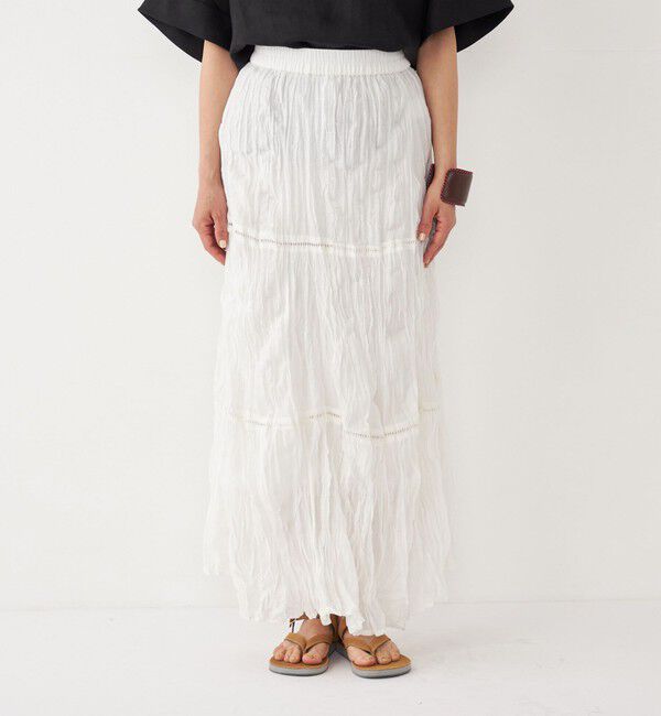 SHIPS Colors 「SHIPS Colors:〈洗濯機可能〉ハシゴレース クリンクル スカート」|スカート|