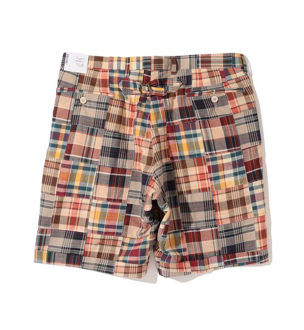 SHIPS「Southwick:  パッチワーク マドラスチェック IVY トラウザー ショートパンツ」|チノ|