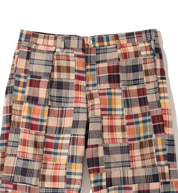SHIPS「Southwick:  パッチワーク マドラスチェック IVY トラウザー ショートパンツ」|チノ|