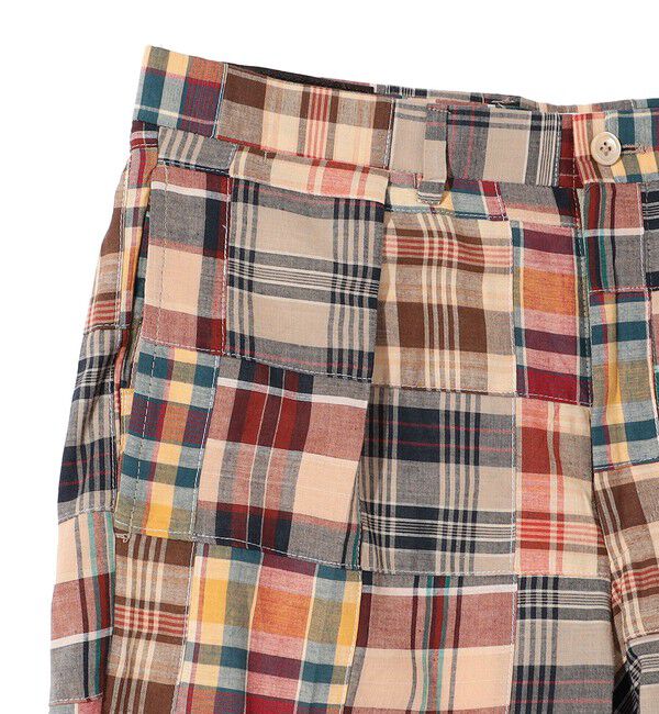 SHIPS「Southwick:  パッチワーク マドラスチェック IVY トラウザー ショートパンツ」|チノ|