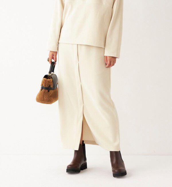 SHIPS Colors 「SHIPS Colors:〈洗濯機可能〉カット コーデュロイ タイト スカート」|タイト|オフホワイト