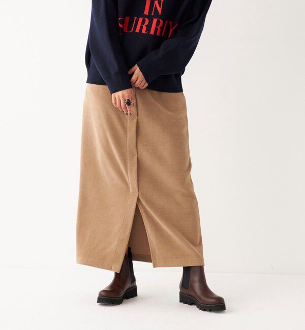 SHIPS Colors 「SHIPS Colors:〈洗濯機可能〉カット コーデュロイ タイト スカート」|タイト|