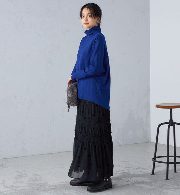 SHIPS for women「フロッキー ドット シャーリング スカート」|スカート|