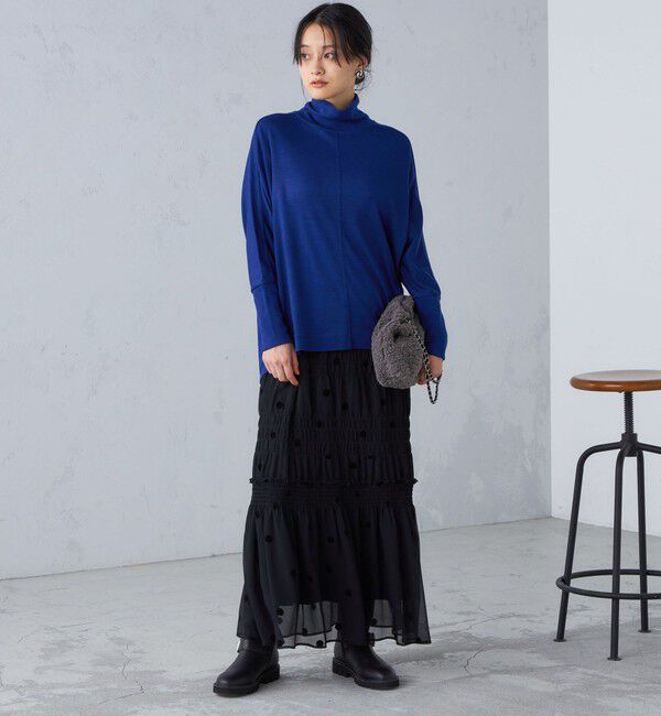 SHIPS for women「フロッキー ドット シャーリング スカート」|スカート|