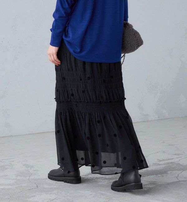 SHIPS for women「フロッキー ドット シャーリング スカート」|スカート|