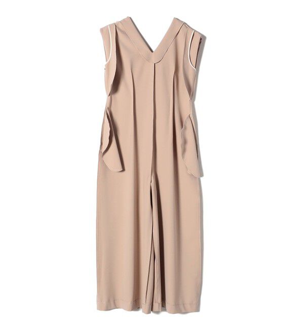 SHIPS for women「little black:Vネック ワイド シルエット オールインワン（セレモニー対応可）」|オールインワン|