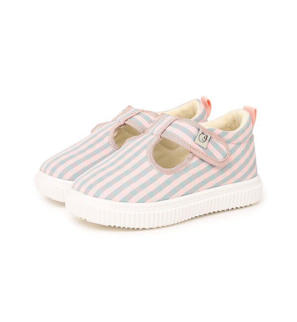 SHIPS any「monmimi: ギンガムチェック Tストラップ スニーカー<KIDS>」|スニーカー|ピンク