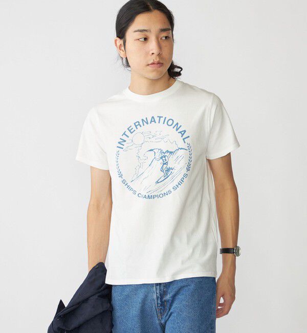 SHIPS「SHIPS: フェード プリント Tシャツ」|Tシャツ・カットソー|