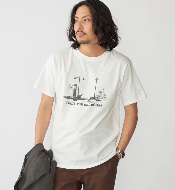 SHIPS「SHIPS: フェード プリント Tシャツ」|Tシャツ・カットソー|ホワイト系