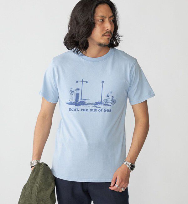 SHIPS「SHIPS: フェード プリント Tシャツ」|Tシャツ・カットソー|ライトブルー