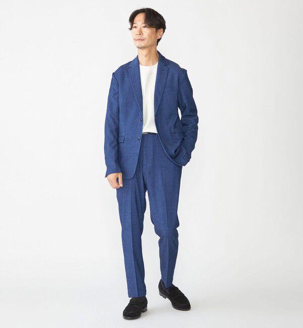 SHIPS「【WEB限定】SHIPS:〈手洗い可能〉デニムライク ストレッチ セットアップ（ジャケット＋パンツ）」|スーツ|