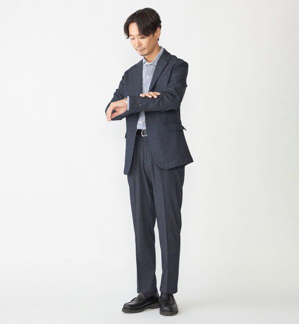 SHIPS「【WEB限定】SHIPS:〈手洗い可能〉デニムライク ストレッチ セットアップ（ジャケット＋パンツ）」|スーツ|