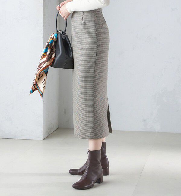 SHIPS for women「ウール混 チェック タイト スカート（セットアップ対応）」|タイト|