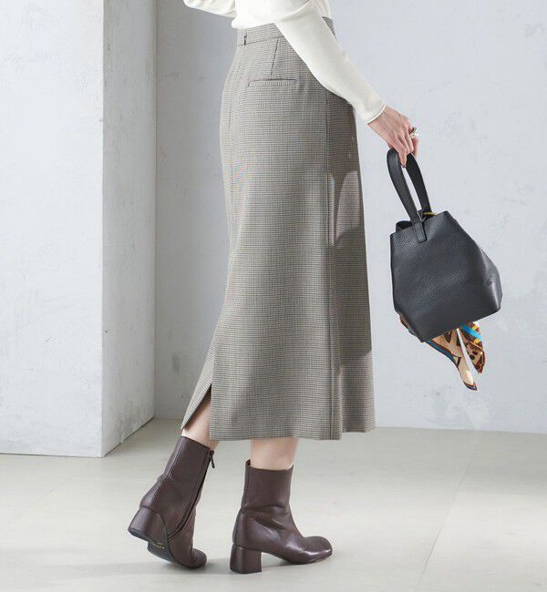 SHIPS for women「ウール混 チェック タイト スカート（セットアップ対応）」|タイト|