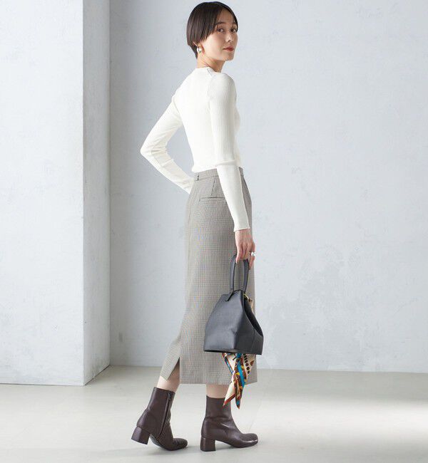 SHIPS for women「ウール混 チェック タイト スカート（セットアップ対応）」|タイト|