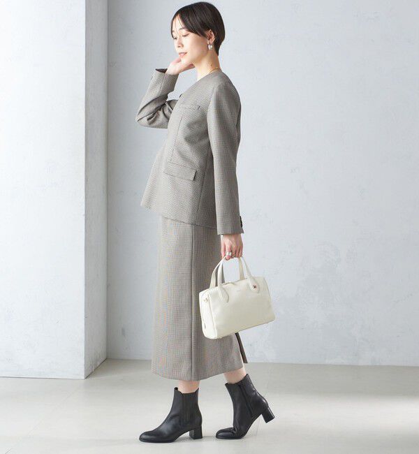 SHIPS for women「ウール混 チェック タイト スカート（セットアップ対応）」|タイト|