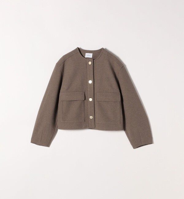 SHIPS any「SHIPS any: エア ニードル ポケット コンパクト ノーカラー ジャケット」|ノーカラージャケット|