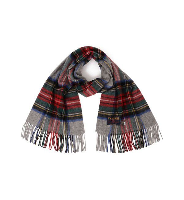 SHIPS any「TWEED MILL: チェック ウール ストール 24FW」|ストール|