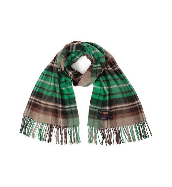 SHIPS any「TWEED MILL: チェック ウール ストール 24FW」|ストール|