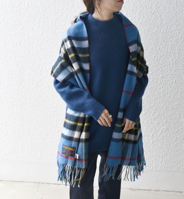 SHIPS any「TWEED MILL: チェック ウール ストール 24FW」|ストール|