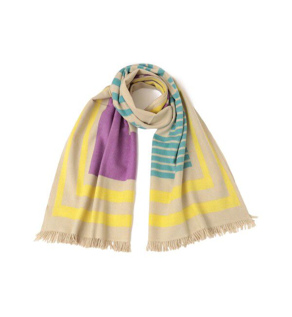 SHIPS Colors 「SUBLIME: パターン ストール」|ストール|イエロー