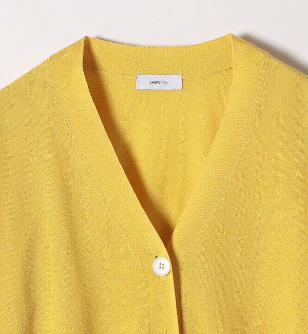 SHIPS any「SHIPS any:〈UVカット/手洗い可能〉シアー Vネック カーディガン」|カーディガン|