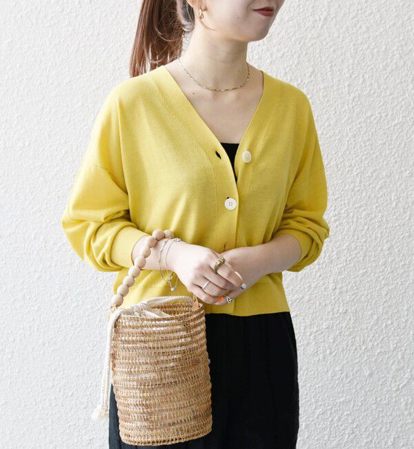 SHIPS any「SHIPS any:〈UVカット/手洗い可能〉シアー Vネック カーディガン」|カーディガン|