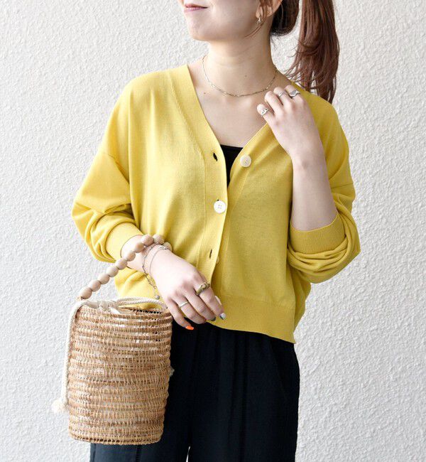 SHIPS any「SHIPS any:〈UVカット/手洗い可能〉シアー Vネック カーディガン」|カーディガン|