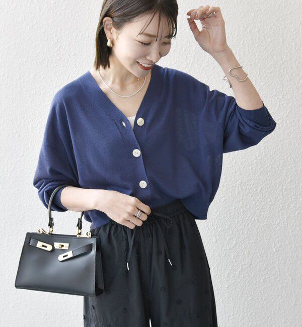 SHIPS any「SHIPS any:〈UVカット/手洗い可能〉シアー Vネック カーディガン」|カーディガン|