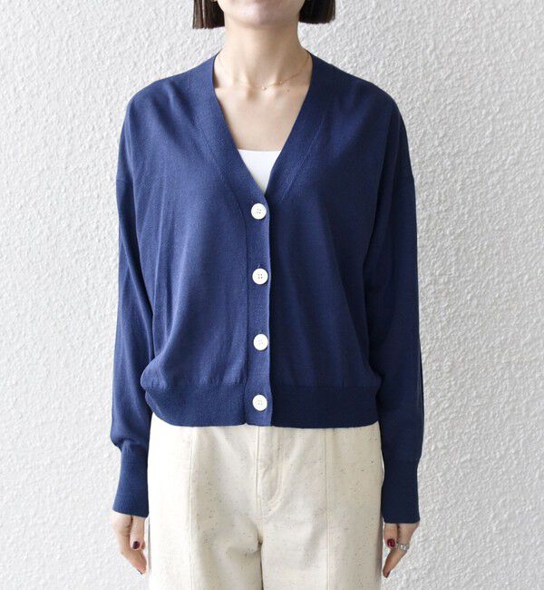 SHIPS any「SHIPS any:〈UVカット/手洗い可能〉シアー Vネック カーディガン」|カーディガン|