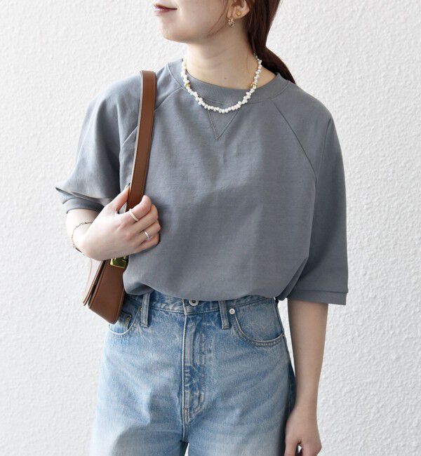 SHIPS any「【SHIPS any別注】athletic wear MASON: スマイルマーク/刺繍 スウェット Tシャツ◇」|Tシャツ・カットソー|