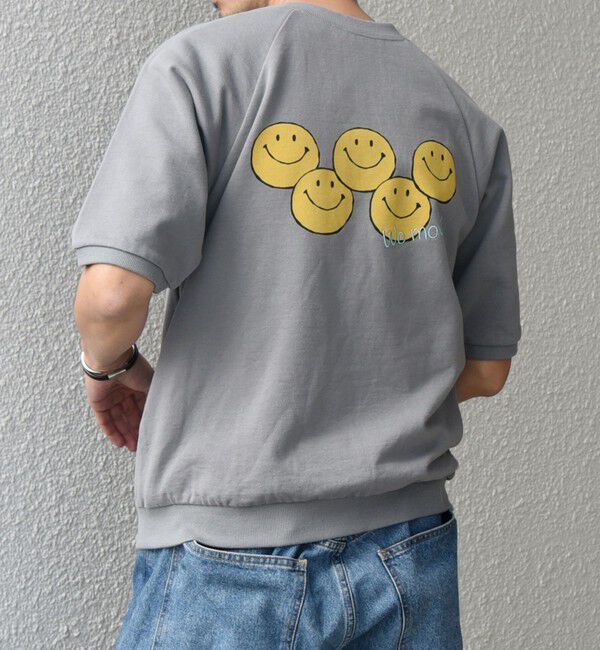 SHIPS any「【SHIPS any別注】athletic wear MASON: スマイルマーク/刺繍 スウェット Tシャツ◇」|Tシャツ・カットソー|